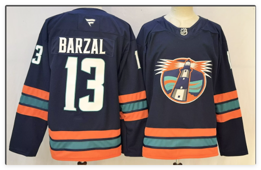 Men's New York Islanders #13 Mathew Barzal New Stitched Hockey Jersey Men's New York Islanders #13 Mathew Barzal New Stitched Hockey Jersey
