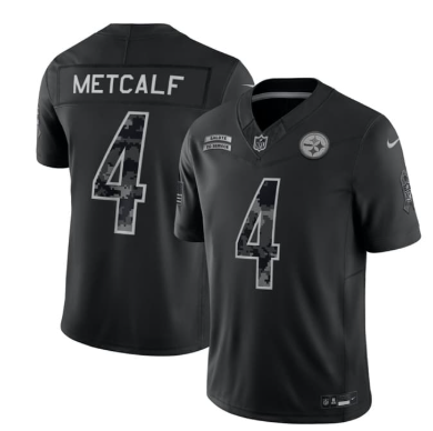 Men's Pittsburgh Steelers #4 DK Metcalf Black F.U.S.E. 2026 Salute to Service Limited Football Stitched Jersey Men's Pittsburgh Steelers #4 DK Metcalf Black F.U.S.E. 2026 Salute to Service Limited Football Stitched Jersey
