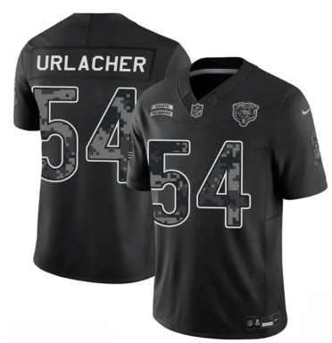 Men's Chicago Bears #54 Brian Urlacher Black 2026 F.U.S.E. Salute to Service Limited Football Stitched Jersey Men's Chicago Bears #54 Brian Urlacher Black 2026 F.U.S.E. Salute to Service Limited Football Stitched Jersey