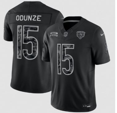 Men's Chicago Bears #15 Rome Odunze Black 2026 F.U.S.E. Salute to Service Limited Football Stitched Jersey Men's Chicago Bears #15 Rome Odunze Black 2026 F.U.S.E. Salute to Service Limited Football Stitched Jersey